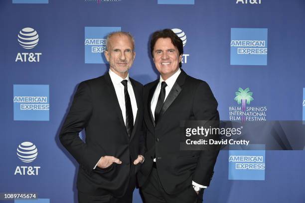 John Deluca and Rob Marshall attend the 30th Annual Palm Springs International Film Festival Gala at Palm Springs Convention Center on January 03,...