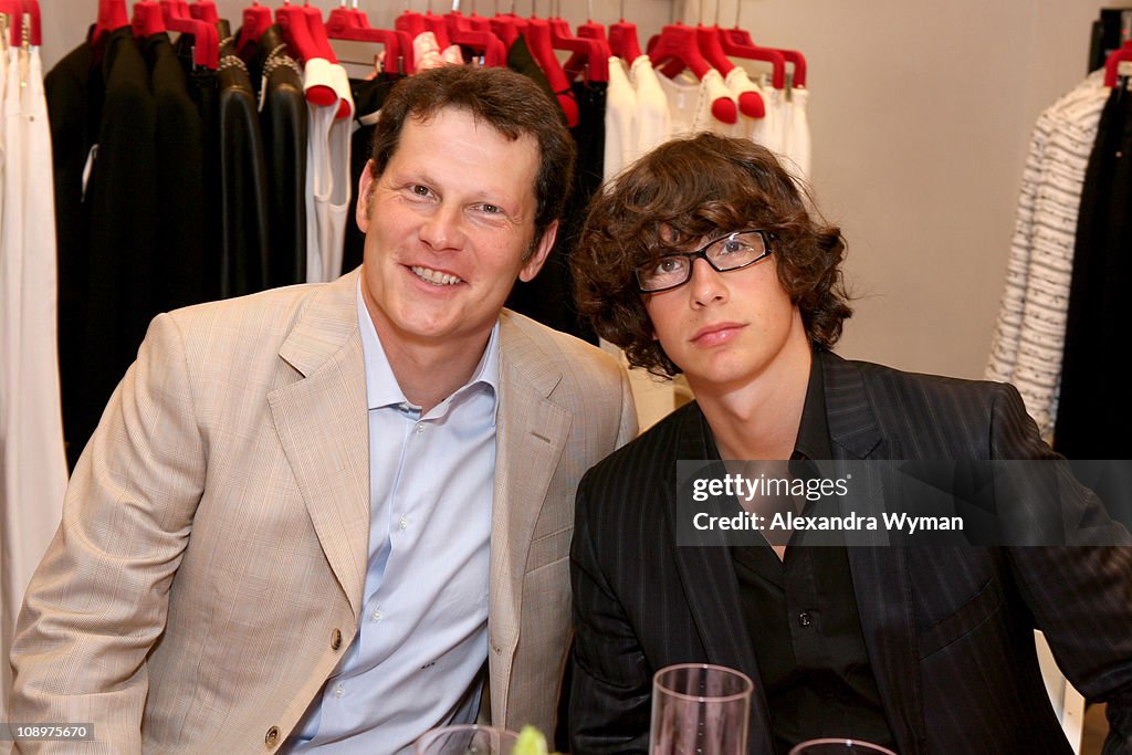 Mattioli and son Enzo Mattioli during ESCADA HollyRod at