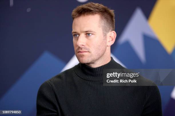 Armie Hammer of 'Wounds' attends The IMDb Studio at Acura Festival Village on location at The 2019 Sundance Film Festival - Day 2 on January 26, 2019...