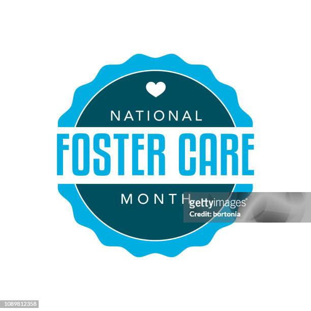 national foster care month label - may month stock illustrations