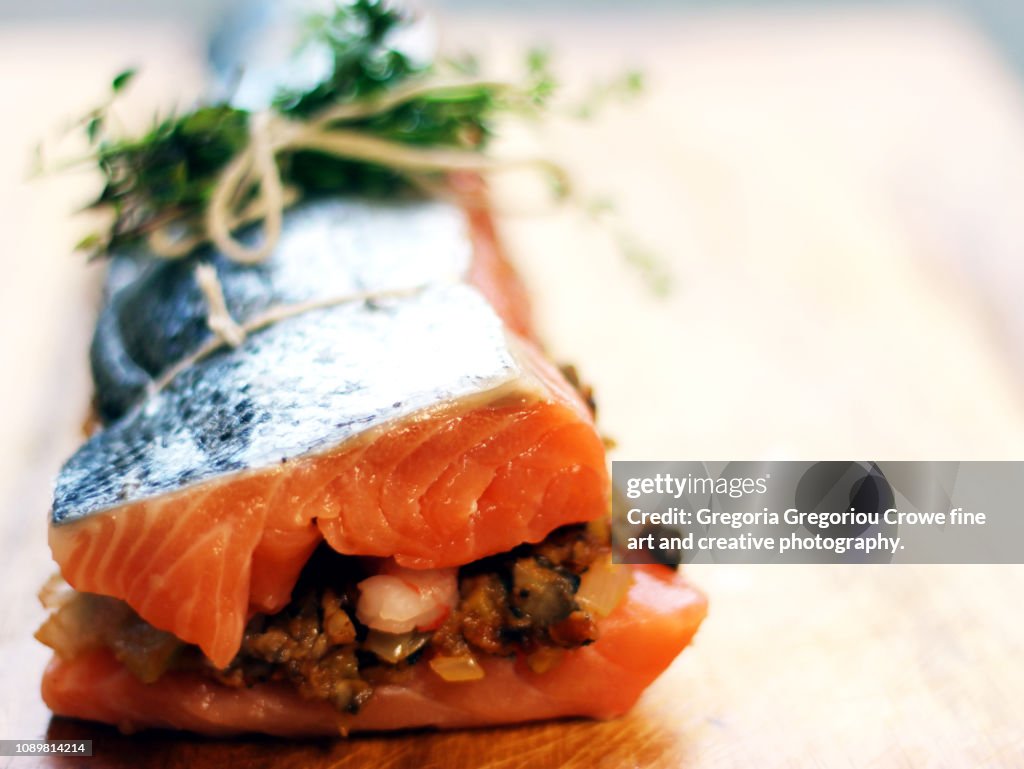 Uncooked Stuffed Salmon