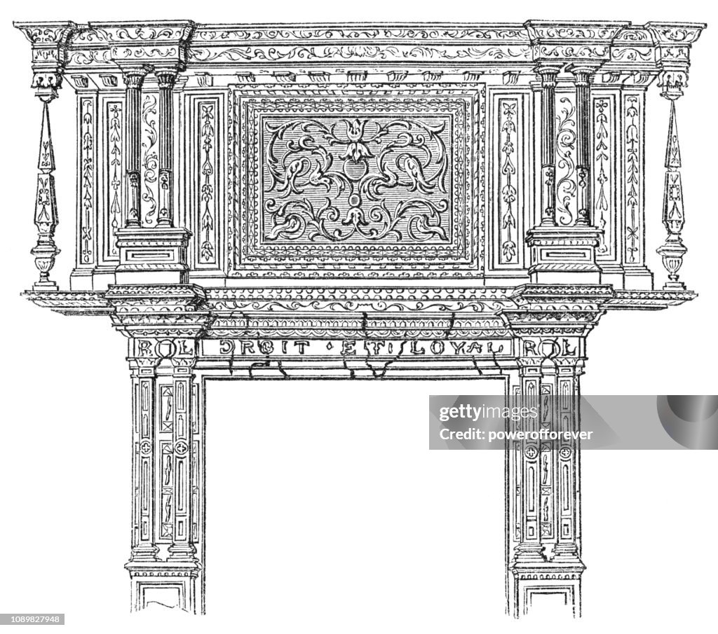 Utsmyckade viktorianska överstycke