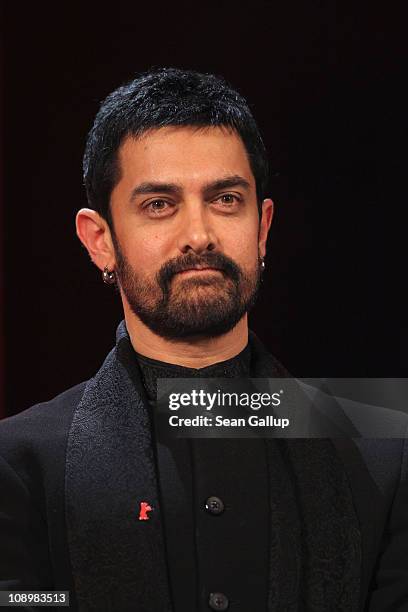 Jury member Aamir Khan attends the grand opening ceremony during the opening day of the 61st Berlin International Film Festival at Berlinale Palace...