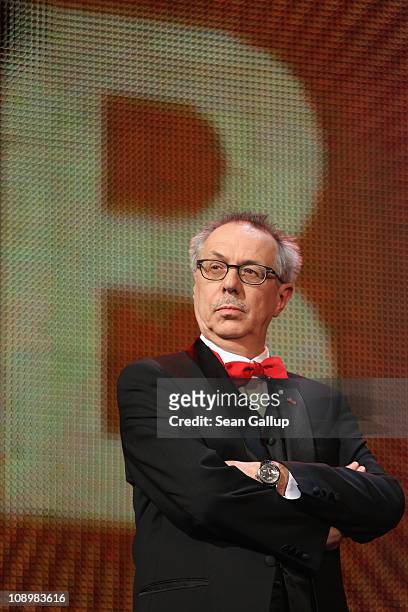 Festival director Dieter Kosslick attends the grand opening ceremony during the opening day of the 61st Berlin International Film Festival at...