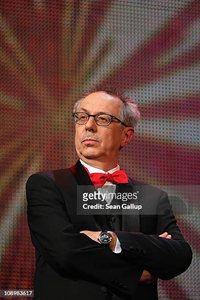 Festival director Dieter Kosslick attends the grand opening ceremony during the opening day of the 61st Berlin International Film Festival at...