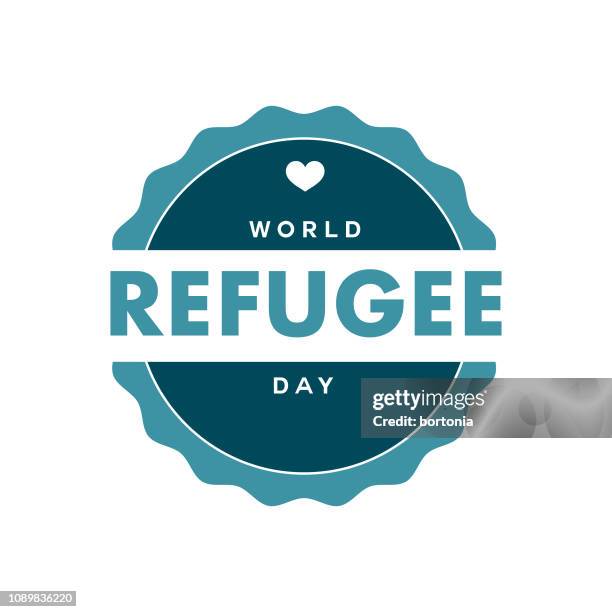 world refugee day label - immigrants canada stock illustrations