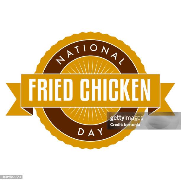 national fried chicken day - wings circle stock illustrations