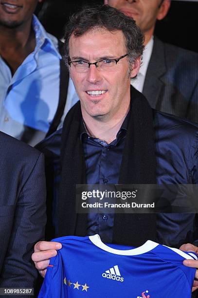 Coach of the French National football team Laurent Blanc attends the 'Best French Sportsman Of The Year 2010' Award at Maison de la Radio on February...