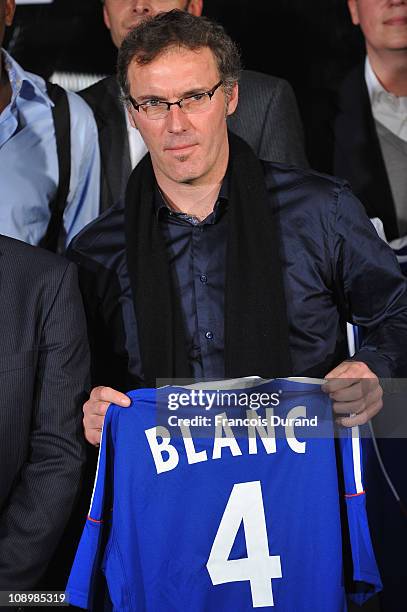 Coach of the French National football team Laurent Blanc attends the 'Best French Sportsman Of The Year 2010' Award at Maison de la Radio on February...