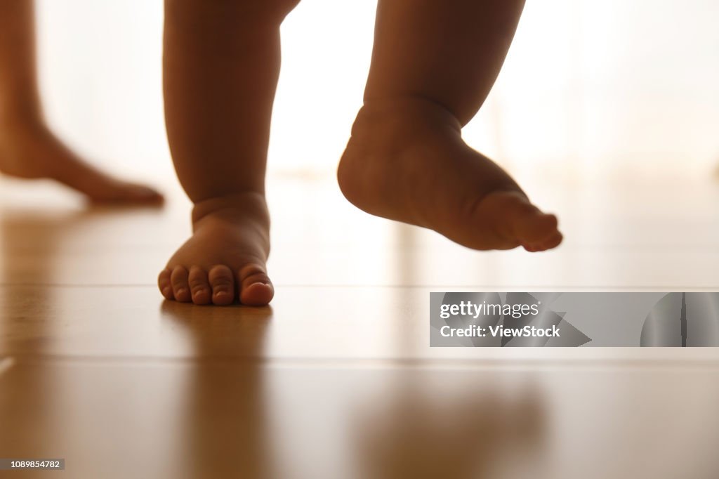 Baby learning to walk