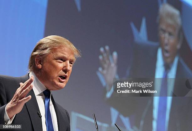 Donald Trump speaks at the Conservative Political Action conference , on February 10, 2011 in Washington, DC. The CPAC annual gathering is a project...