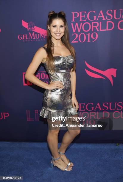 Actress Amanda Cerny attends the 2019 Pegasus World Cup at Gulfstream Park on January 26, 2019 in Hallandale, Florida.