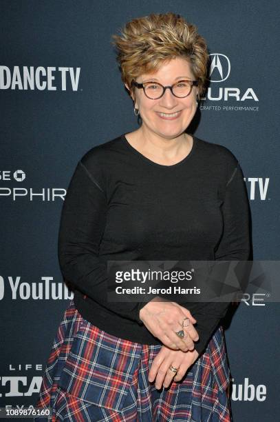 Actress Lisa Kron attends the "Can Art Save Democracy?" Panel during the 2019 Sundance Film Festival at Filmmaker Lodge on January 26, 2019 in Park...