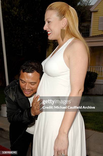 Carlos Mencia and wife Amy Mencia during Tampico Beverages' El Sueno de Esperanza Gala Benefiting PADRES Contra El Cancer Hosted by Eva Longoria -...