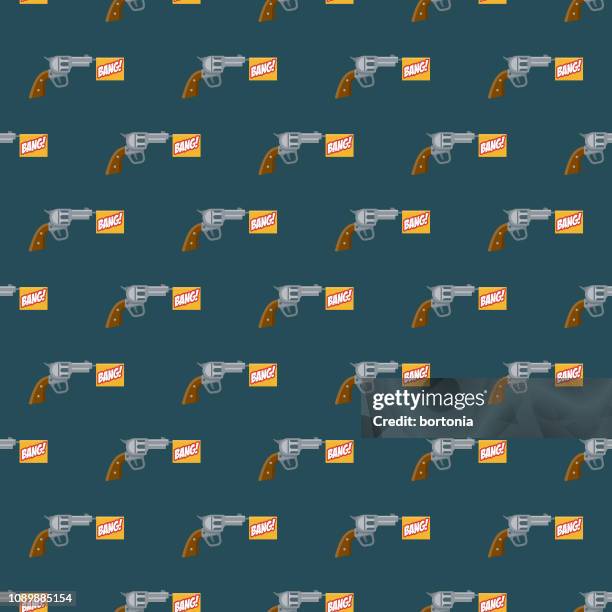 toy pistol april fools' day seamless pattern - a fool stock illustrations