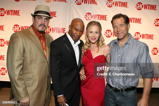 David Zayas, Erik King, Julie Benz and James Remar