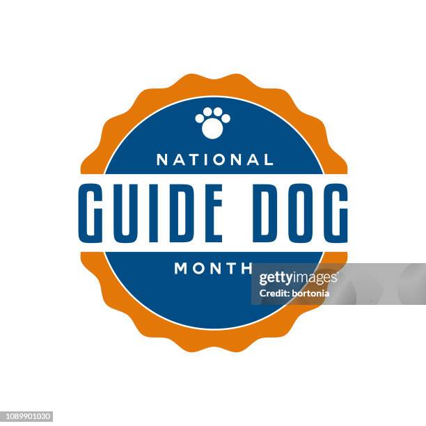 national guide dog month - guide dog stock illustrations