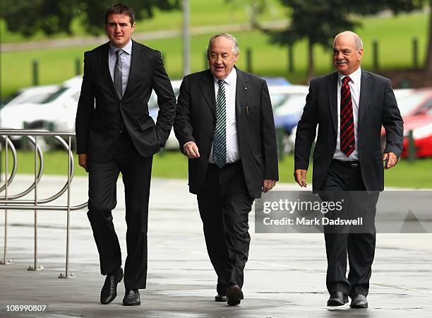 Former AFL Director of Football Operations and current CEO of Etihad Stadium Ian Collins arrives for the service in celebration of the life of Jill...