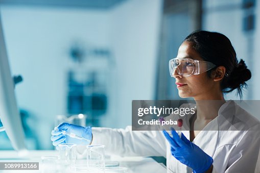 Female medical researcher Female medical researcher