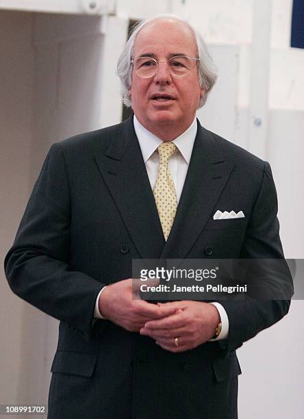 Frank Abagnale Jr. Speaks at the "Catch Me If You Can" Broadway rehearsal Sneak Peek at The New 42nd Street Studios on February 10, 2011 in New York...
