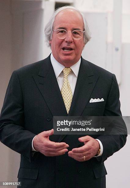 Frank Abagnale Jr. Speaks at the "Catch Me If You Can" Broadway rehearsal Sneak Peek at The New 42nd Street Studios on February 10, 2011 in New York...