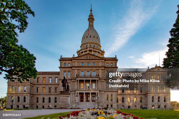 michigan state capitol building - lansing - fotografias e filmes do acervo