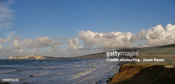 compton panorama. an isle of wight landscape - s0ulsurfing stock pictures, royalty-free photos & images