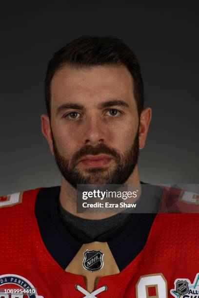 Keith Yandle of the Florida Panthers poses for a portrait during the 2019 NHL All-Star weekend at SAP Center on January 25, 2019 in San Jose,...