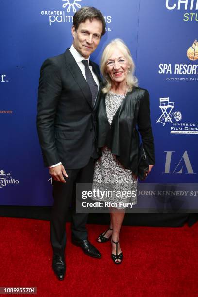 Stephen Moyer and his mother attend the Opening Night Screening of "All is True" at the 30th Annual Palm Springs International Film Festival on...