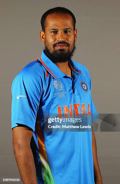 Yusuf Pathan of India poses during a portrait session ahead of the 2011 ICC World Cup at the ITC Gardenia on February 11, 2011 in Bangalore, India.