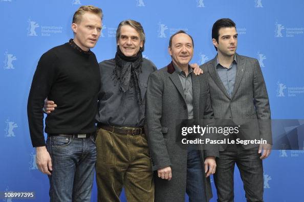 Actors Paul Bettany, Jeremy Irons, Kevin Spacey and Zachary Quinto