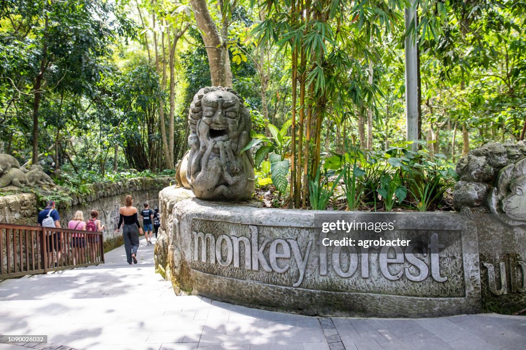 Monkey Forest enterance in Bali, Indonesia