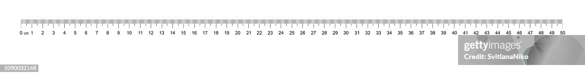 Ruler 50 Cm Measuring Tool Ruler Scale Ruler Grid 50 Cm Size Indicator ...