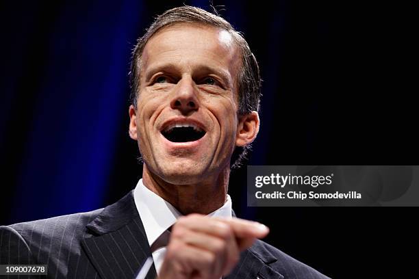 Sen. John Thune addresses the Conservative Political Action Conference at the Marriott Wardman Park February 11, 2011 in Washington, DC. A dozen...