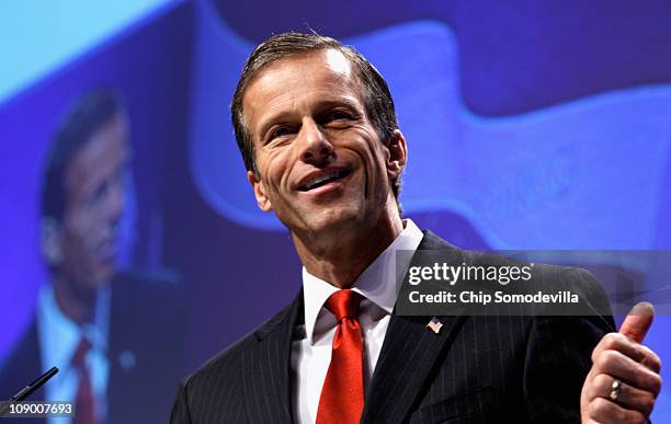 Sen. John Thune addresses the Conservative Political Action Conference at the Marriott Wardman Park February 11, 2011 in Washington, DC. A dozen...