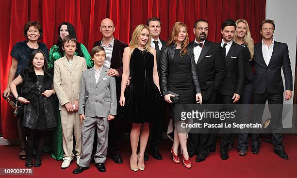 French actress Ludivine Sagnier and casting crew attend 'The Devils Double' Premiere during day two of the 61st Berlin International Film Festival at...
