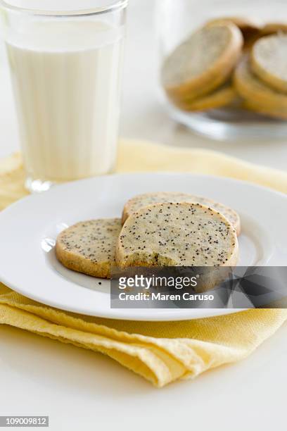 poppyseed cookies - poppy seed stock pictures, royalty-free photos & images