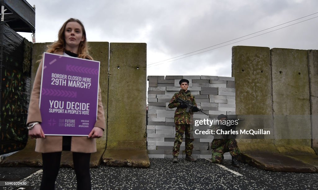 Brexit Protest At Irish Border