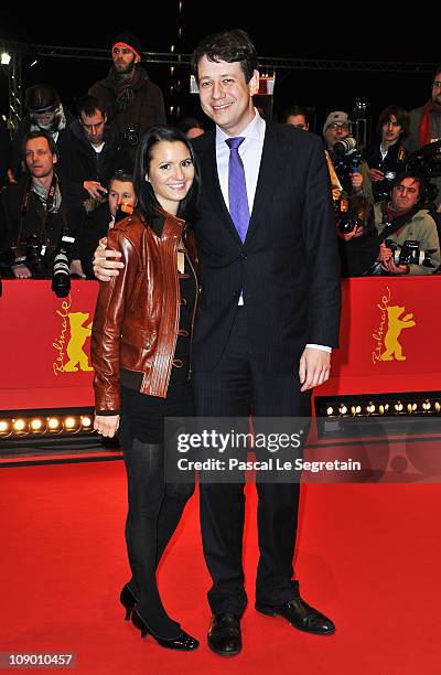 German politican Philipp Missfelder and wife Ann-Christin attend the 'Margin Call' Premiere during day two of the 61st Berlin International Film...