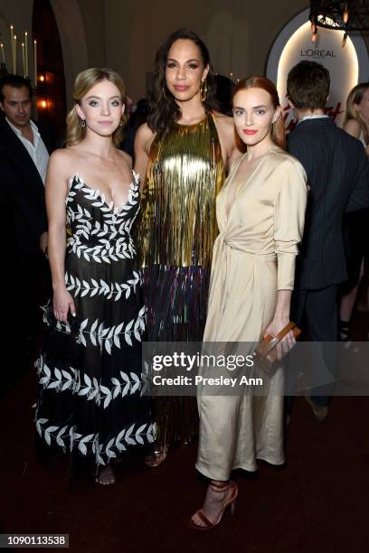 Sydney Sweeney, Amanda Brugel, and Madeline Brewer attend Entertainment Weekly Celebrates Screen Actors Guild Award Nominees sponsored by L'Oreal...