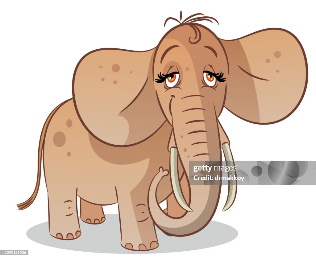 Söta leende elefant