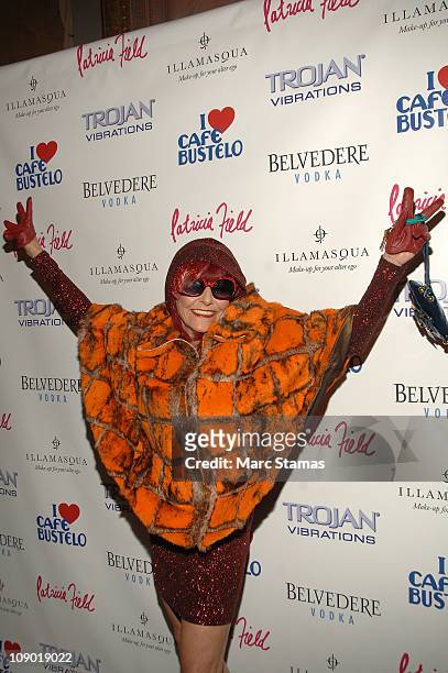 Designer Patricia Field attends The Patricia Field Disco Valentine's Ball - New York Fashion Week Kick-Off at Capitale on February 11, 2011 in New...