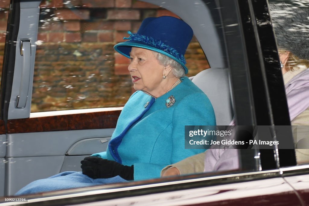 Royals attend church