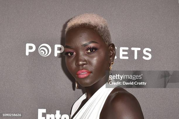 Nyakim Gatwech attends the Entertainment Weekly Pre-SAG Party Arrivals at Chateau Marmont on January 26, 2019 in Los Angeles, California.
