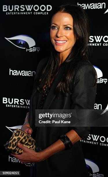 Australian actress Esther Anderson poses during a Heath Ledger tribute outdoor movie night at Burswood Park on February 12, 2011 in Perth, Australia....