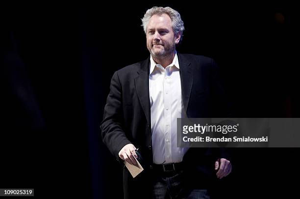 Washington Times commentator and Breitbart.com webmaster Andrew Breitbart arrives to speak during the final day of the American Conservative Union's...