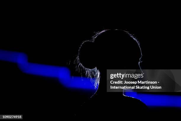 Alexia Paganini of Switzerland performs in the Gala Exhibition during day five of the ISU European Figure Skating Championships at Minsk Arena on...