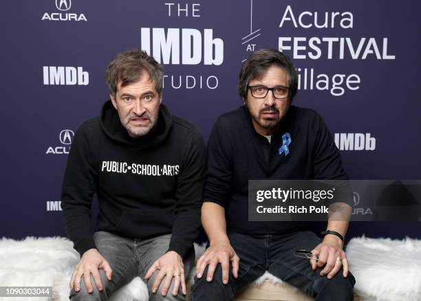 Mark Duplass and Ray Romano of 'Paddleton' attend The IMDb Studio at Acura Festival Village on location at The 2019 Sundance Film Festival - Day 3 on...