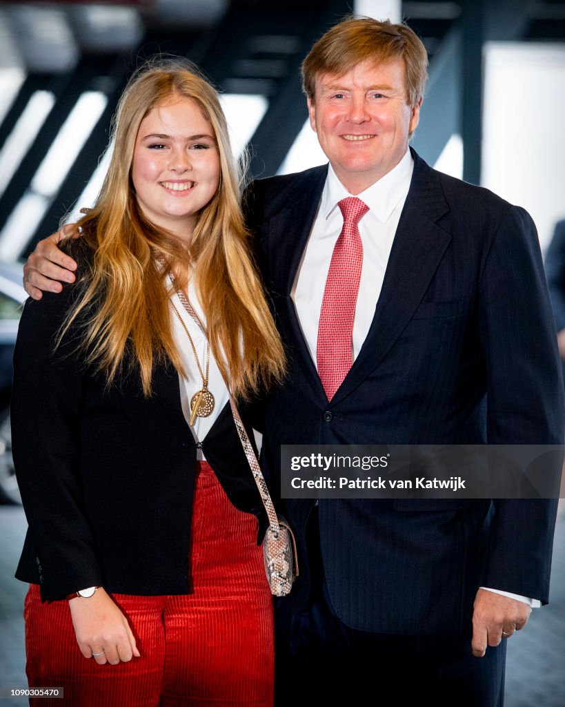 King Willem-Alexander Of The Netherlands And Princess Amalia Of The Netherlands Attend The Amsterdam Jumping