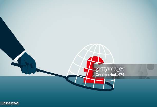 thief - butterfly net stock illustrations